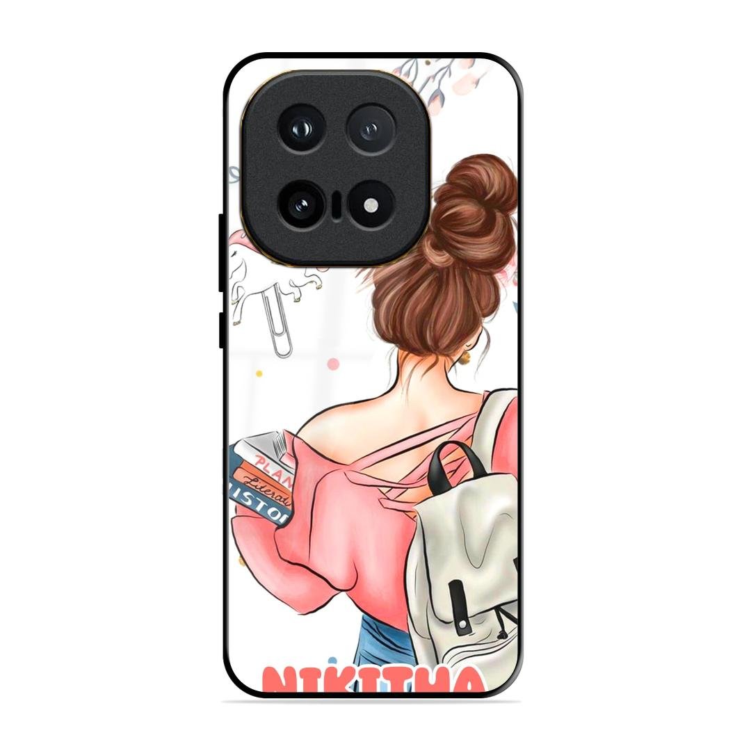 Girl With Book Glossy Metal Case Cover For iQOO 15 5G