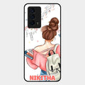 Girl With Book Glossy Metal Case Cover For Iqoo Z5 5G