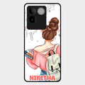 Girl With Book Glossy Metal Case Cover For Iqoo Z7 Pro 5G