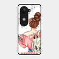 Girl With Book Glossy Metal Case Cover For Iqoo Z9S 5G