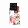 Girl With Book Glossy Metal Case Cover For Motorola Edge 70 5G