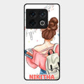 Girl With Book Glossy Metal Case Cover For Oneplus 10 Pro 5G