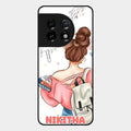 Girl With Book Glossy Metal Case Cover For Oneplus 11 5G