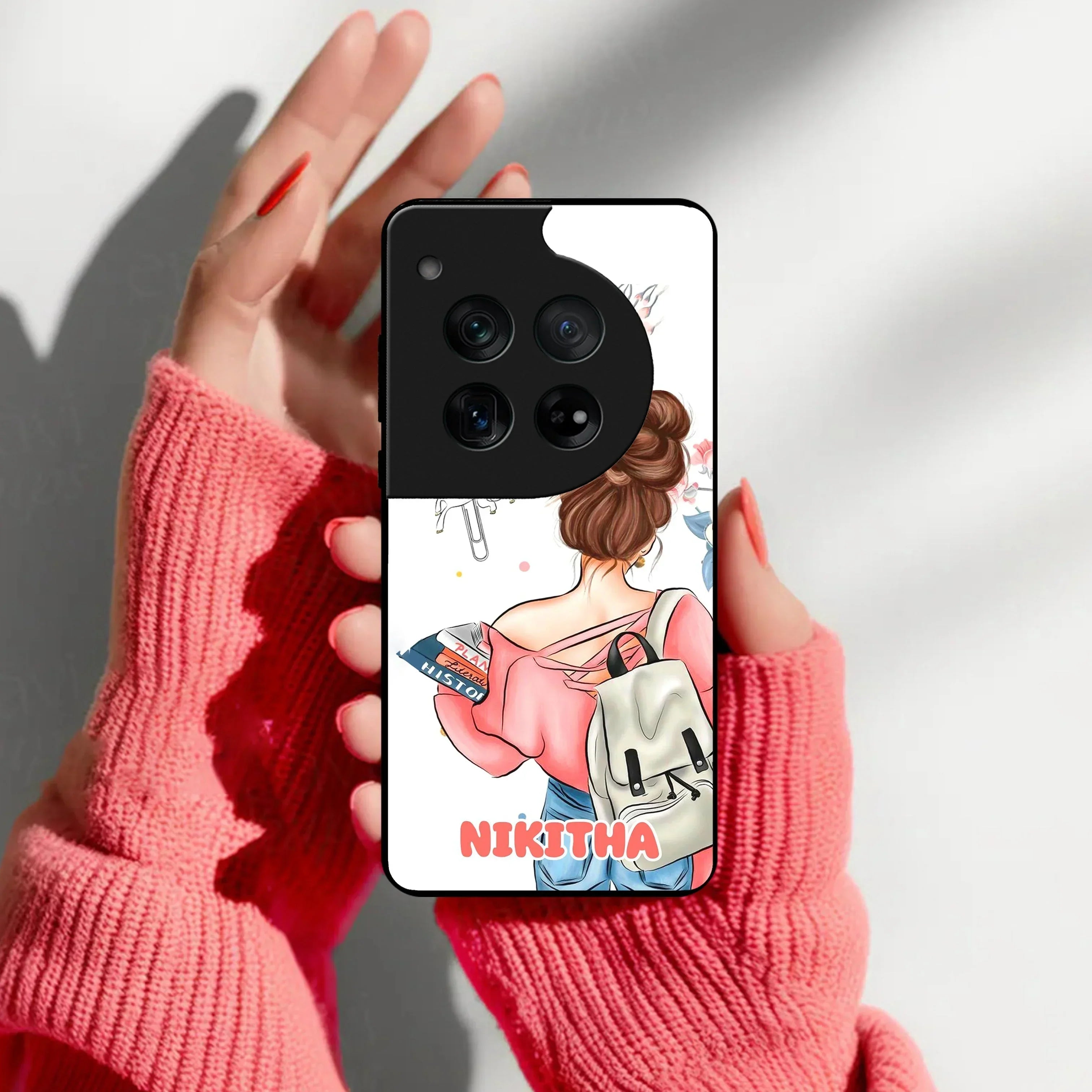 Girl With Book Glossy Metal Case Cover For OnePlus - ShopOnCliQ