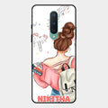 Girl With Book Glossy Metal Case Cover For Oneplus 8
