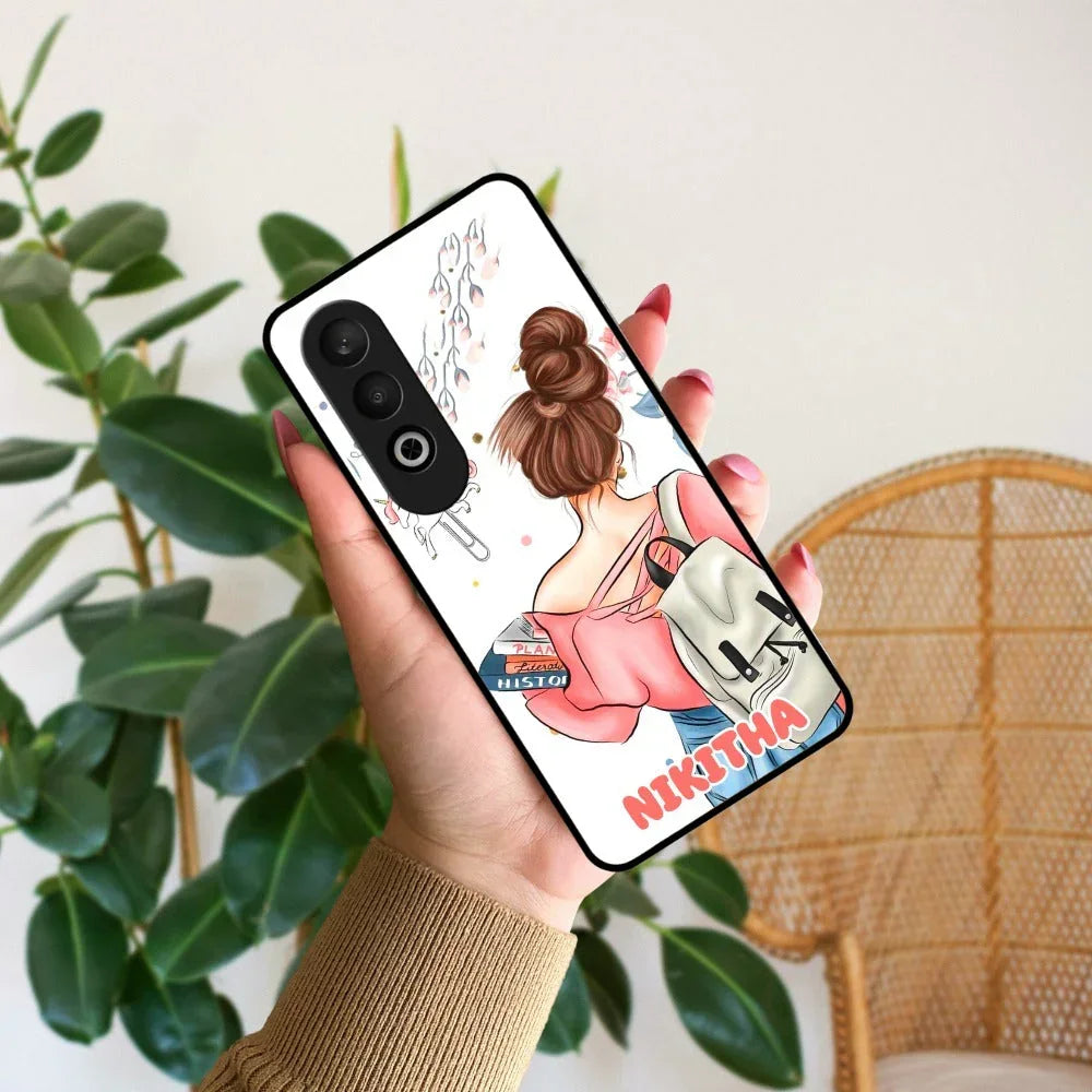 Girl With Book Glossy Metal Case Cover For OnePlus - ShopOnCliQ