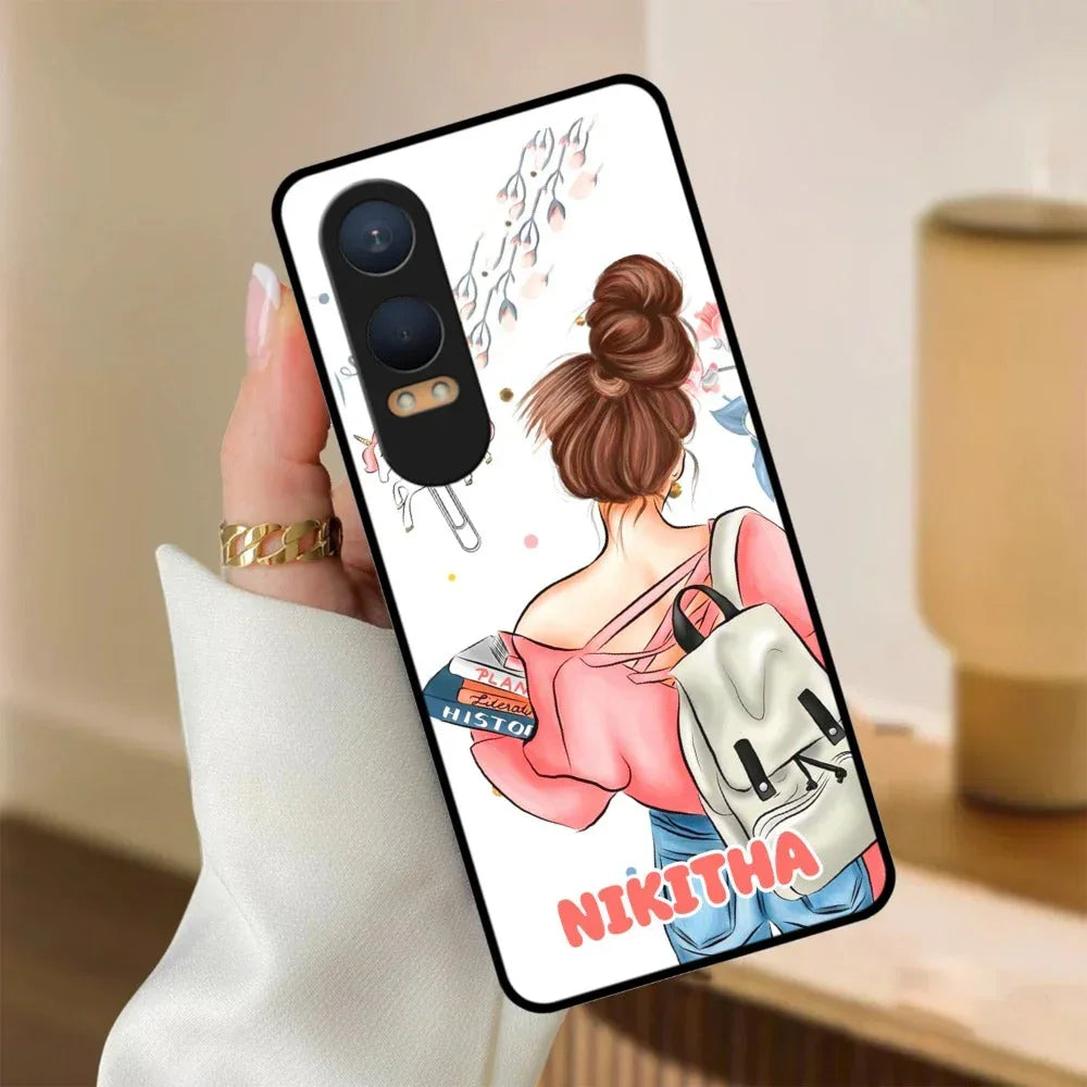 Girl With Book Glossy Metal Case Cover For OnePlus - ShopOnCliQ
