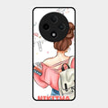 Girl With Book Glossy Metal Case Cover For Oppo F27 Pro Plus 5G