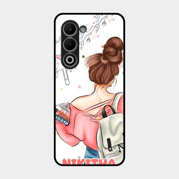 Girl With Book Glossy Metal Case Cover For Oppo K13X 5G