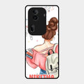 Girl With Book Glossy Metal Case Cover For Oppo Reno 11 Pro 5G