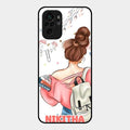 Girl With Book Glossy Metal Case Cover For Redmi Note 10