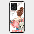 Girl With Book Glossy Metal Case Cover For Redmi Note 12 5G