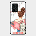 Girl With Book Glossy Metal Case Cover For Redmi Note 12 Pro Plus 5G