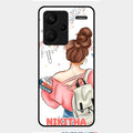 Girl With Book Glossy Metal Case Cover For Redmi Note 13 Pro Plus 5G