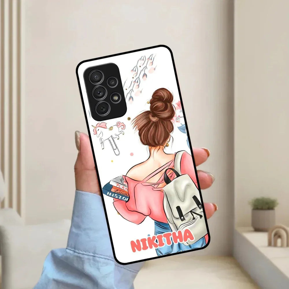 Girl With Book Glossy Metal Case Cover For Samsung - ShopOnCliQ
