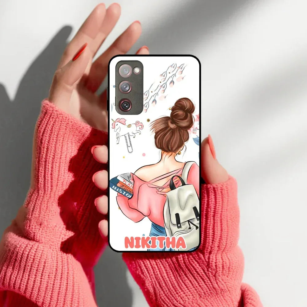 Girl With Book Glossy Metal Case Cover For Samsung - ShopOnCliQ
