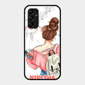 Girl With Book Glossy Metal Case Cover For Samsung Galaxy A14 5G