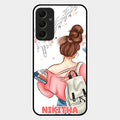 Girl With Book Glossy Metal Case Cover For Samsung Galaxy A34 5G