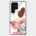 Girl With Book Glossy Metal Case Cover For Samsung Galaxy S24 Ultra 5G