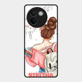 Girl With Book Glossy Metal Case Cover For Vivo V30E 5G