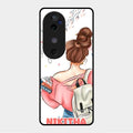 Girl With Book Glossy Metal Case Cover For Vivo V40 5G