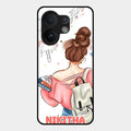 Girl With Book Glossy Metal Case Cover For Vivo V60 5G