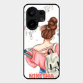 Girl With Book Glossy Metal Case Cover For Vivo X200 Fe 5G