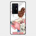 Girl With Book Glossy Metal Case Cover For Vivo X70 Pro Plus 5G