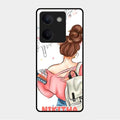 Girl With Book Glossy Metal Case Cover For Vivo Y200 Pro 5G