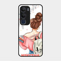 Girl With Book Glossy Metal Case Cover For Vivo Y29 5G