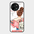 Girl With Book Glossy Metal Case Cover For Vivo Y58 5G
