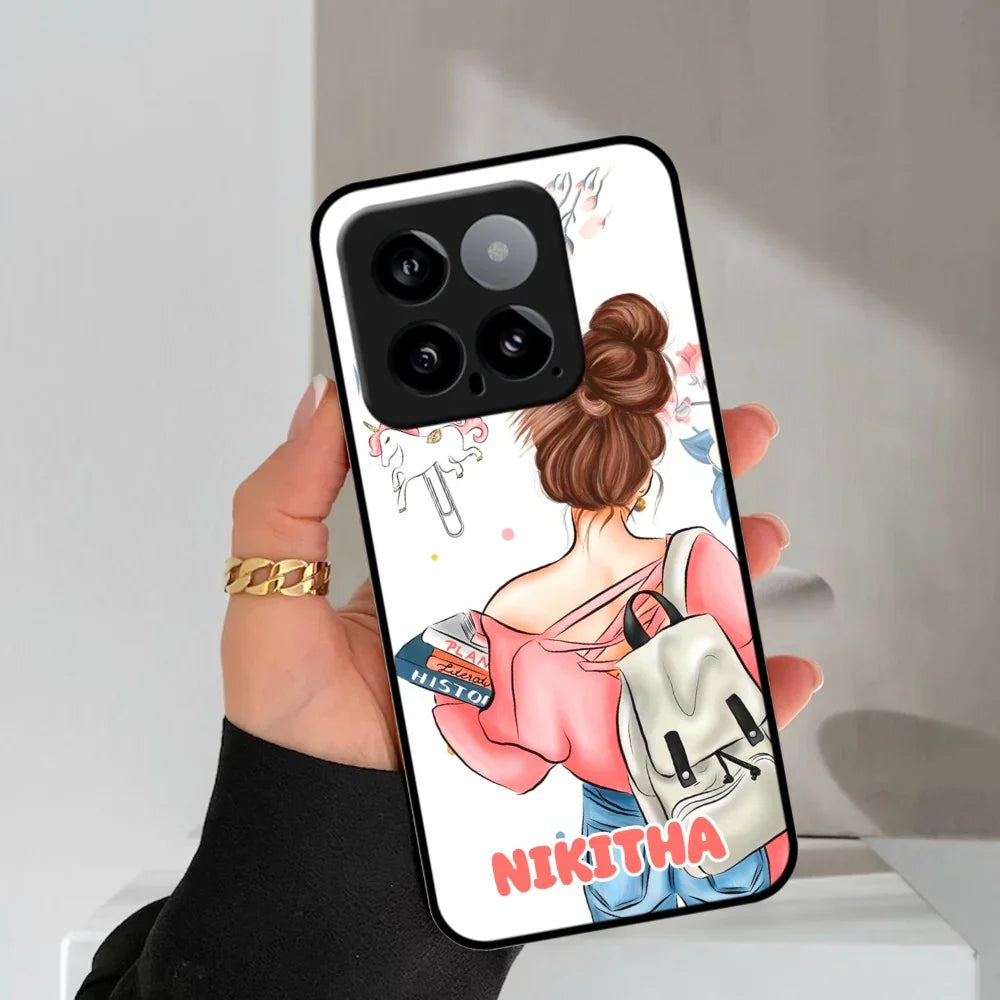 Girl With Book Glossy Metal Case Cover For Redmi - ShopOnCliQ