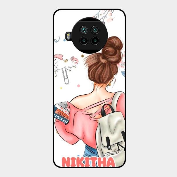 Girl With Book Glossy Metal Case Cover For Xiaomi Mi 10I 5G