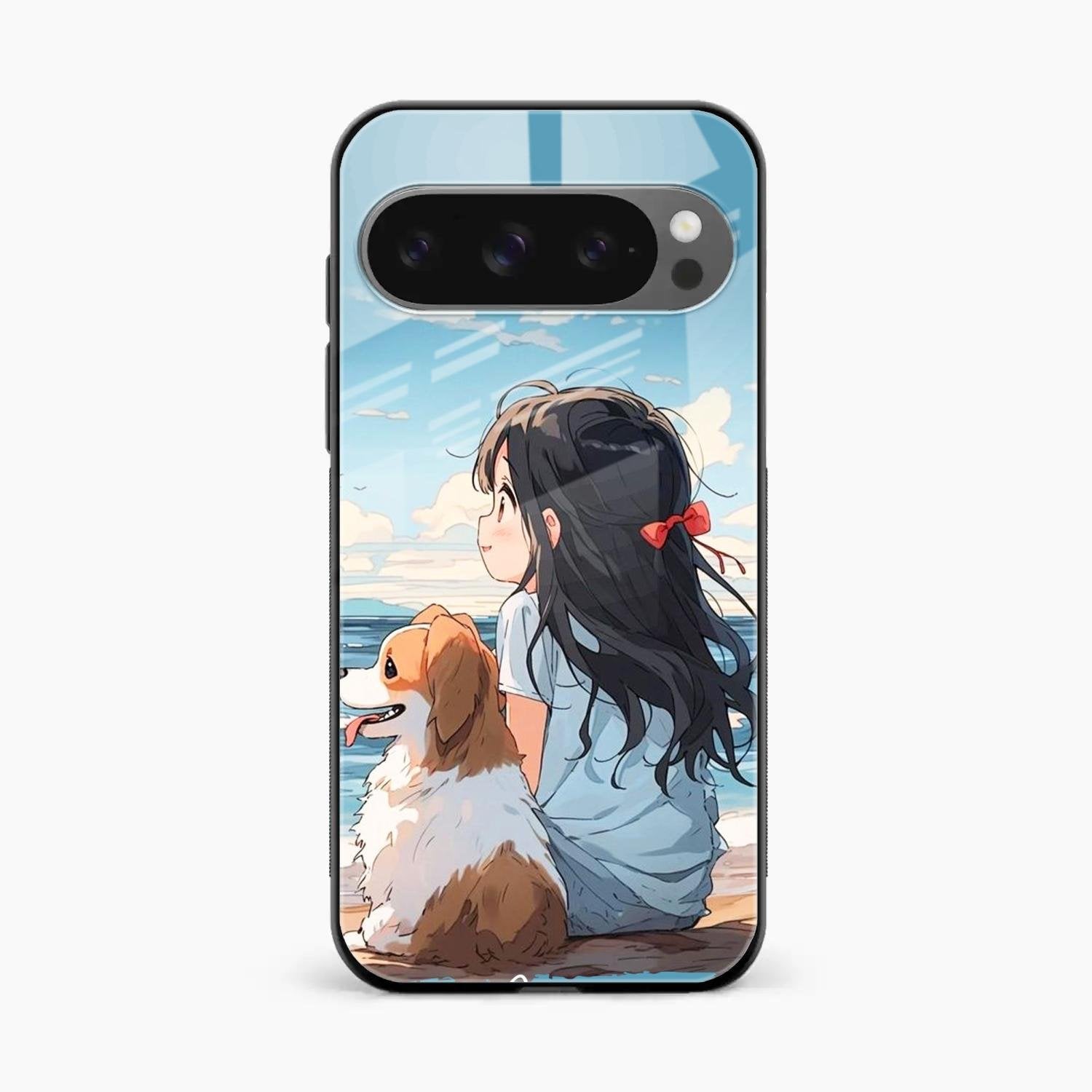 Girl With Dog Glossy Metal Case Cover For Google Pixel 10 Pro XL