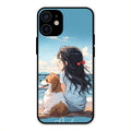 Girl With Dog Glossy Metal Case Cover For iPhone 12 mini