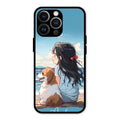 Girl With Dog Glossy Metal Case Cover For iPhone 13 Pro