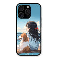 Girl With Dog Glossy Metal Case Cover For iPhone 15 Pro