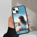 Girl With Dog Glossy Metal Case Cover For iPhone - ShopOnCliQ