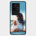 Girl With Dog Glossy Metal Case Cover For Iqoo 11 5G