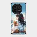 Girl With Dog Glossy Metal Case Cover For Iqoo 13 5G