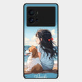Girl With Dog Glossy Metal Case Cover For Iqoo 9 Pro 5G