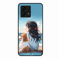 Girl With Dog Glossy Metal Case Cover For Motorola g84 5G