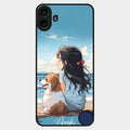 Girl With Dog Glossy Metal Case Cover For Nothing Cmf Phone 1
