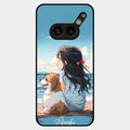 Girl With Dog Glossy Metal Case Cover For Nothing Phone 2A Plus
