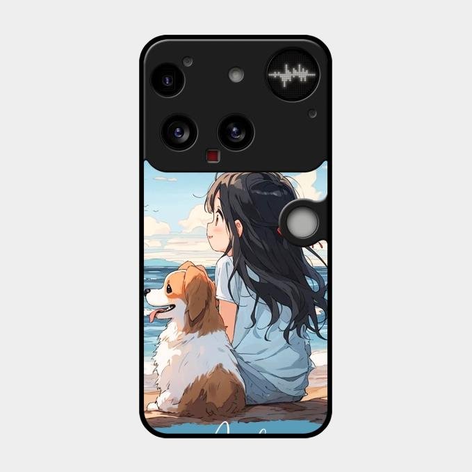 Girl With Dog Glossy Metal Case Cover For Nothing Phone 3 5G