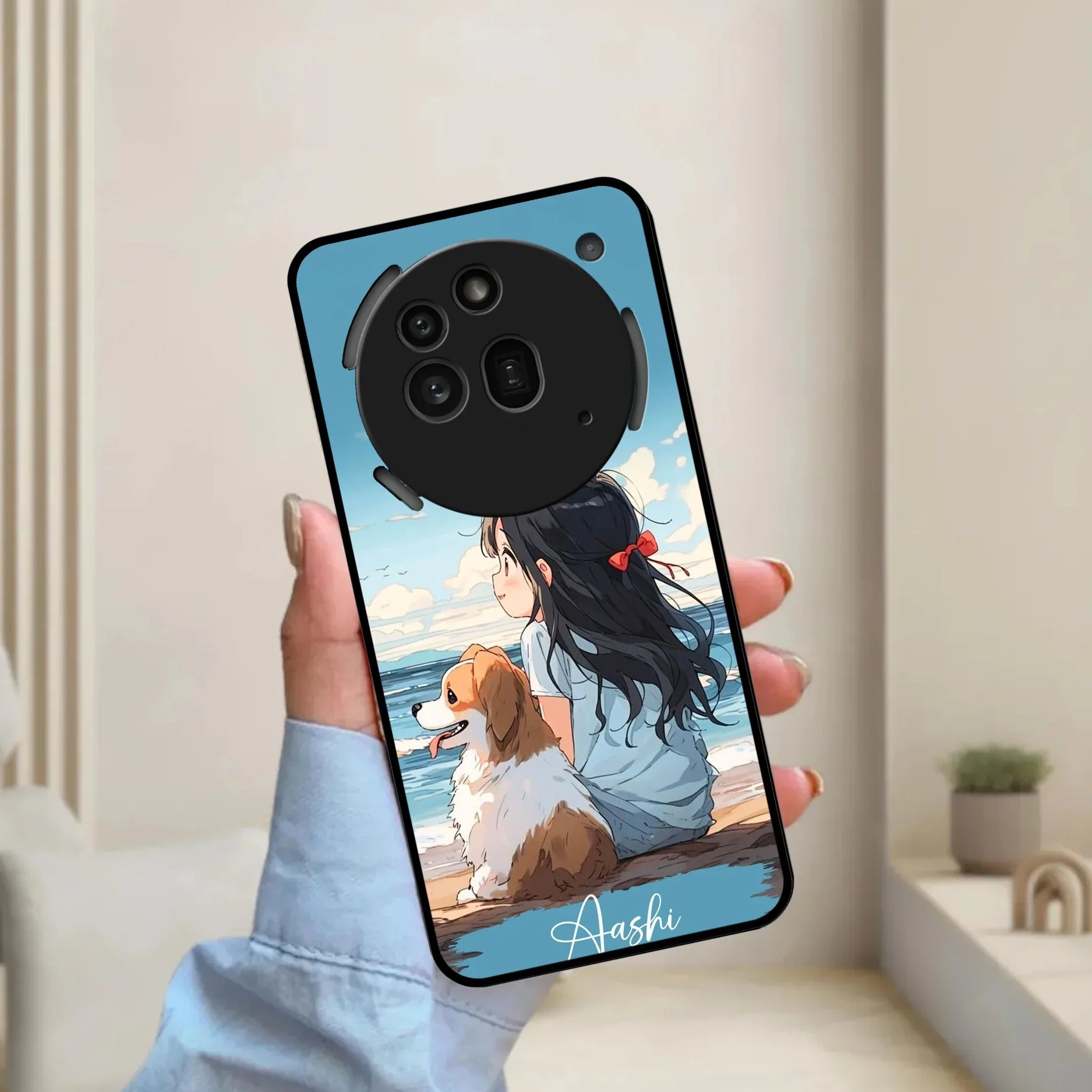 Girl With Dog Glossy Metal Case Cover For Nothing - ShopOnCliQ