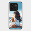 Girl With Dog Glossy Metal Case Cover For Oneplus 10T 5G