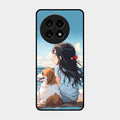 Girl With Dog Glossy Metal Case Cover For Oneplus 13R 5G