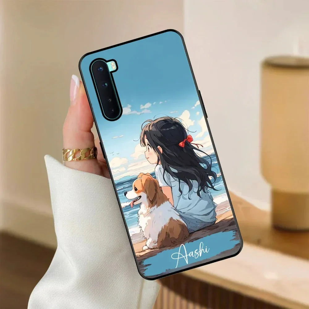 Girl With Book Glossy Metal Case Cover For OnePlus - ShopOnCliQ