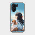 Girl With Dog Glossy Metal Case Cover For Oppo A5X 5G